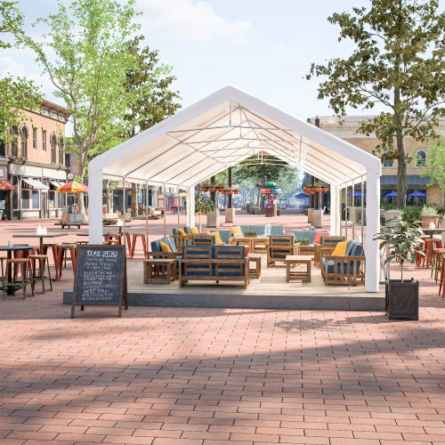 16x32FT Party Tent Heavy Duty, Large Wedding Event Shelters With 3 Storage Bags & Removable Sidewalls, Outdoor Canopy Gazebo Commercial Tents For Parties Carport Camping Garden Patio