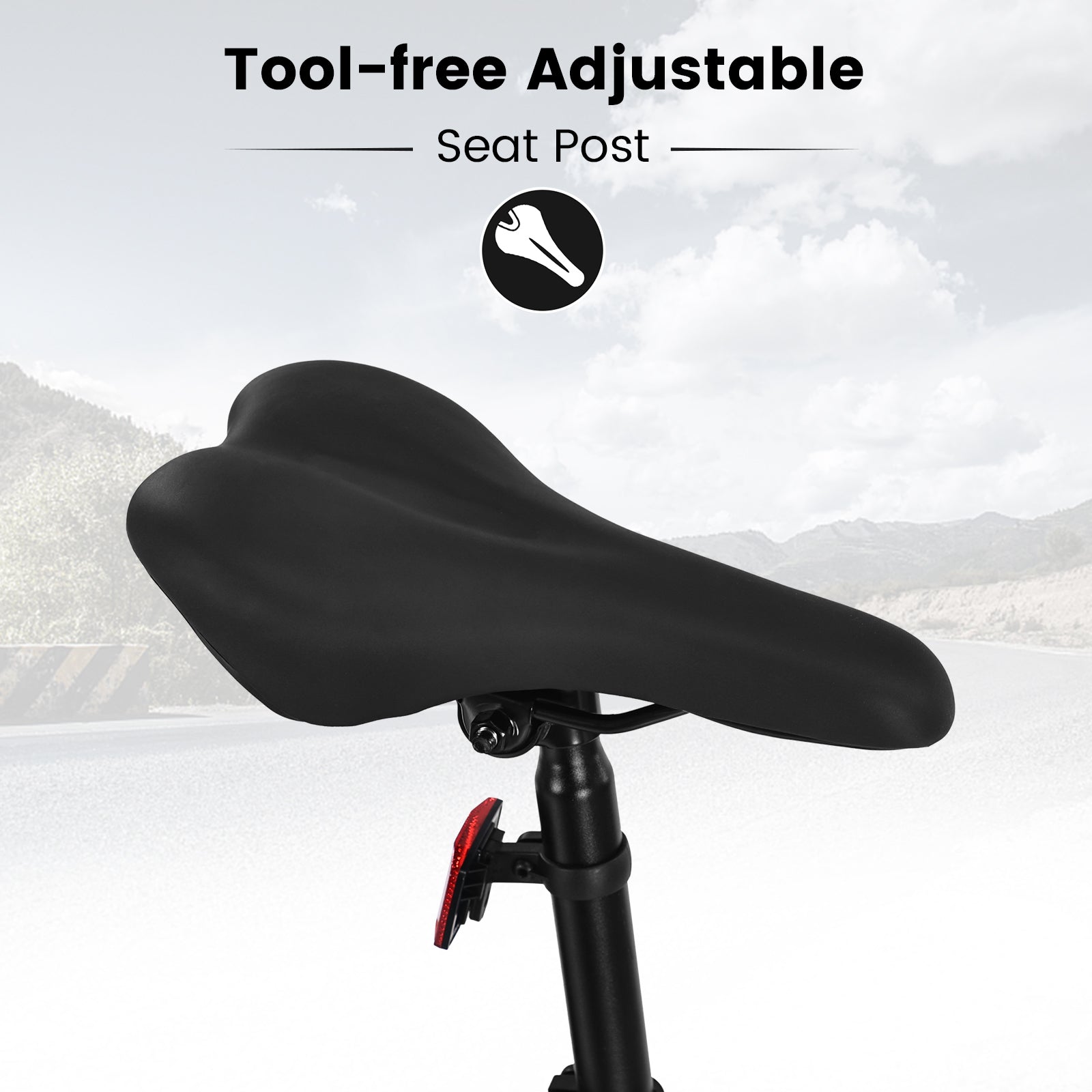 S26109 26 Inch Fat Tire Bike Adult-Youth Full Shimano 21 Speed Mountain Bike, Dual Disc Brake, High-Carbon Steel Frame, Front Suspension, Mountain Trail Bike, Urban Commuter City Bicycle