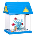FREESEA 2-gallon Acrylic Fresh-keeping Fish Tank, Equipped With Filtration And Lighting, Suitable For Shrimp, Jellyfish, And Goldfish, Ideal For Children's Bedrooms.