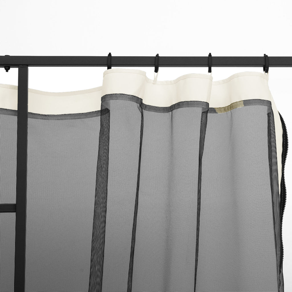 Replacement Mesh Sidewall Netting for 10' x 10' Gazebos and Canopy Tents with Zippers, (Sidewall Only) White