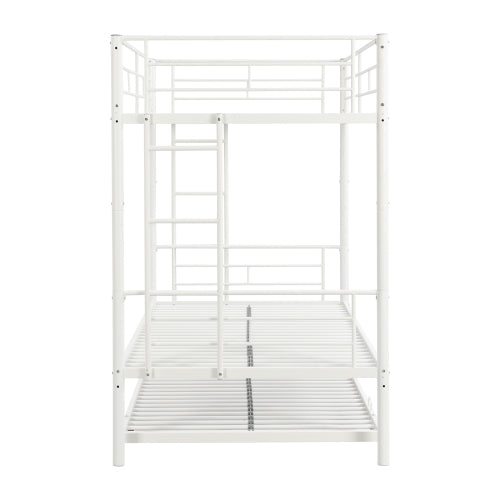 METAL Bunk Bed With Trundle WHITE