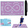 Machine Washable Hockey Training Mat - 59 X 35 Inch Stickhandling Practice Surface For Beginners - Indoor Visual Hockey Skills Trainer For Youth - Anti-Slip Rubber Base - Gentle Cycle Only.